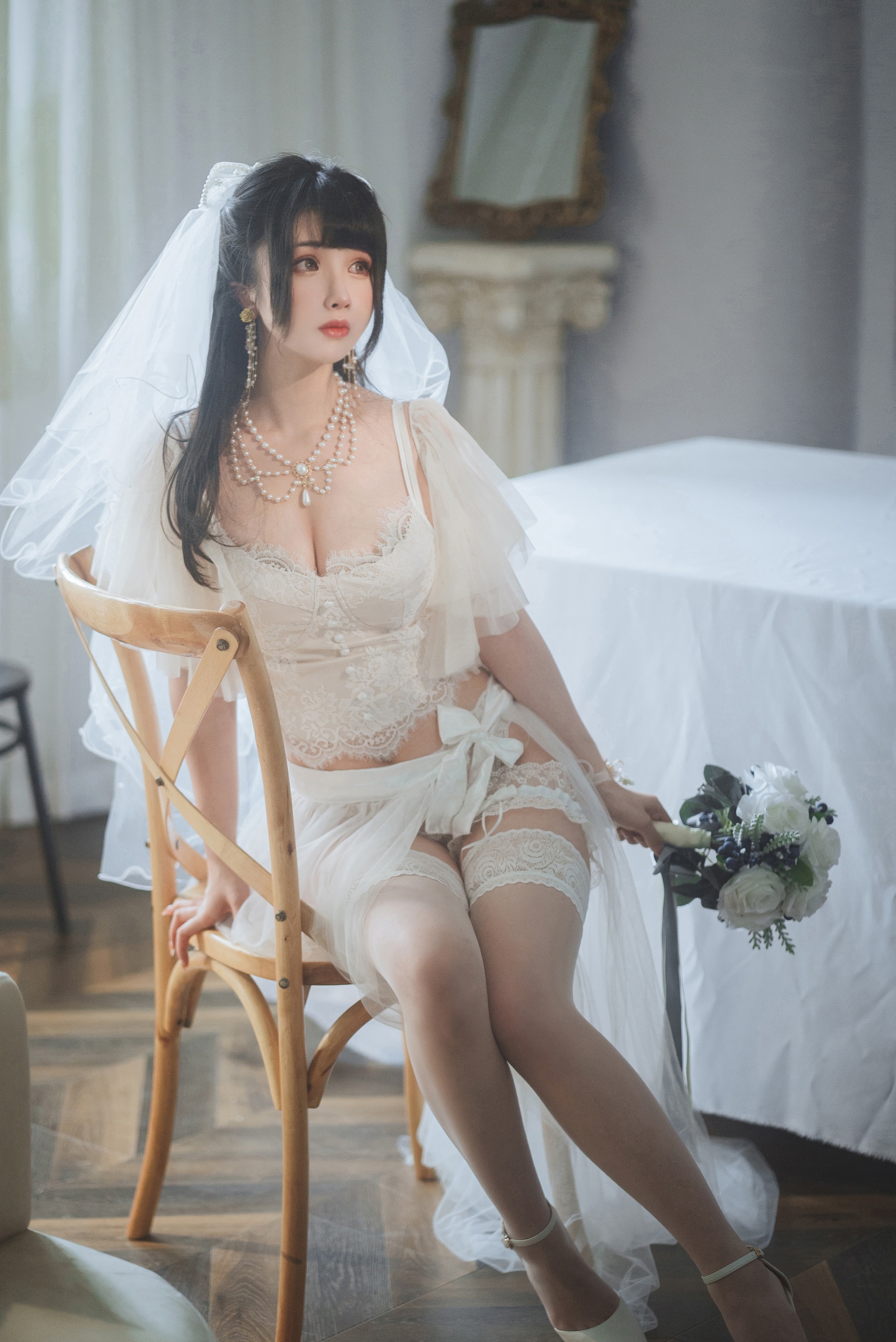 图片[1]-rioko凉凉子 – NO.073 透明婚纱 [39P]-XikXak